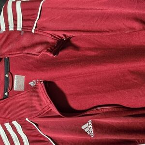 The 2pc B/ W Sold....Adidas Burgundy  Jacket &/ Pants ...2 Pc Suit Sold